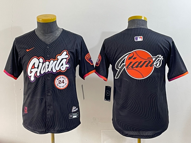 Youth 2025 MLB San Francisco Giants blank black jersey style 11->youth mlb jersey->Youth Jersey